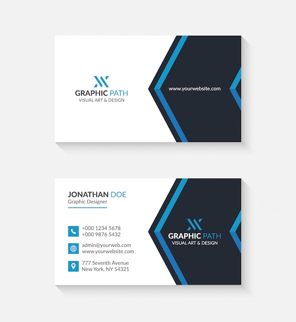 Simple business card with logo or icon for your business