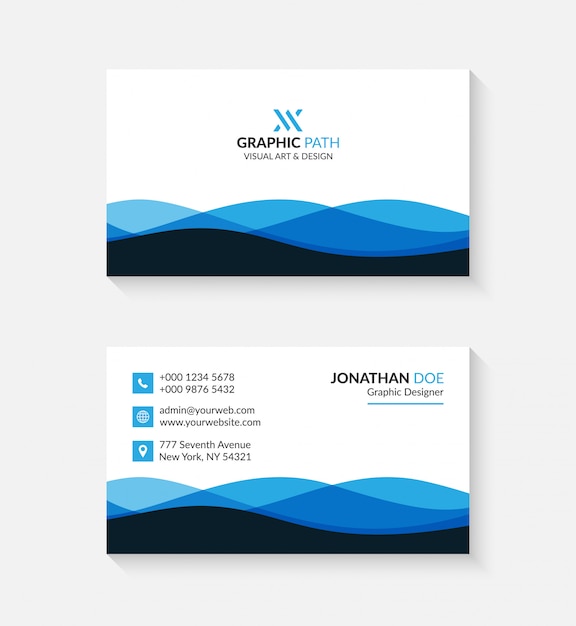 Vector simple business card with logo or icon for your business