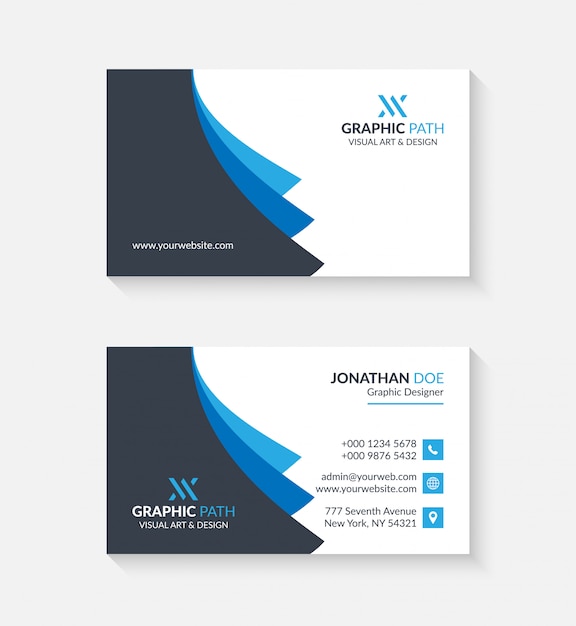 Simple business card with logo or icon for your business