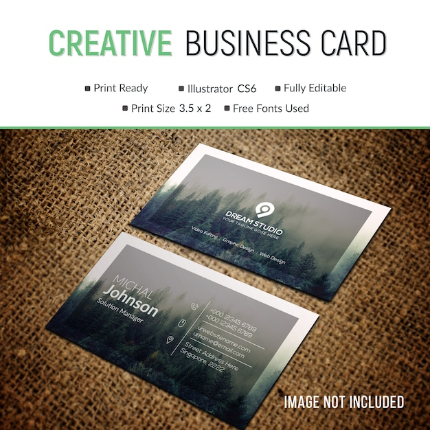 Vector simple business card