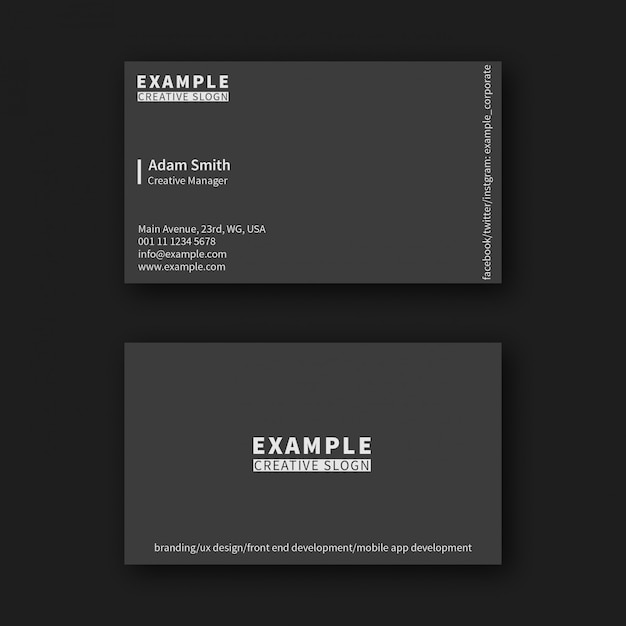 Simple business card