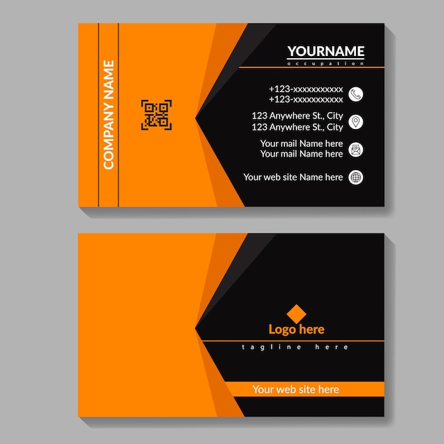 Vector simple business design card layout