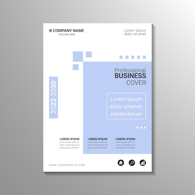 Vector simple business flyer design template