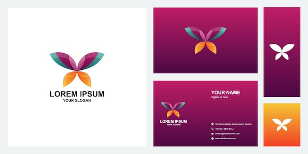 Vector simple butterfly logo design