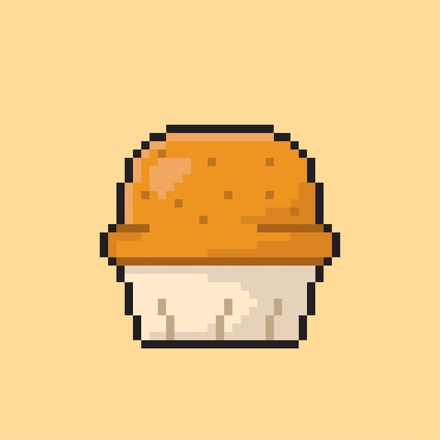 Simple cake with pixel art style