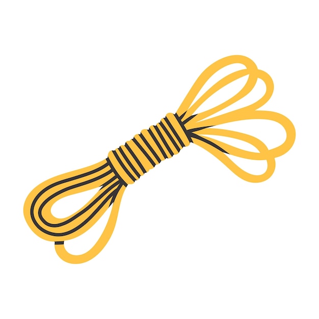simple camping rope or hiking rope or scout rope icon in flat style vector illustration of summer