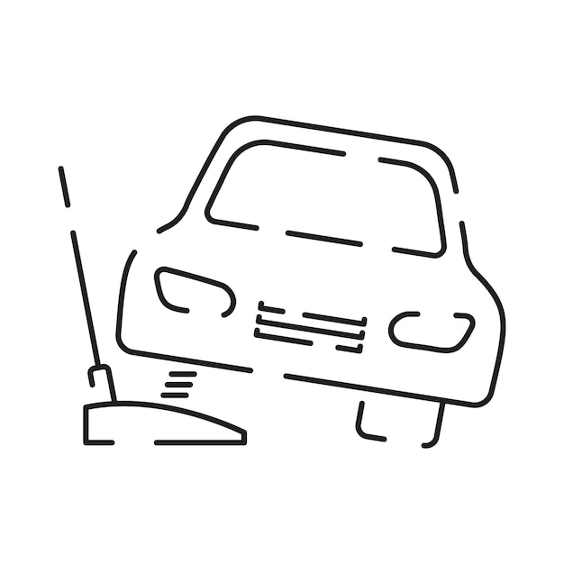 Simple Car Service Related Vector Line Icon Bevat iconen zoals Oliefilter Stuurwiel Checklist en meer Reparatie bewerkbare Stroke Pixel Perfect