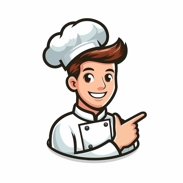 Una semplice vignetta dello chef per il logo