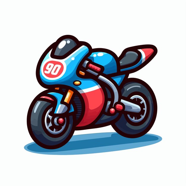 Vector simple cartoon of motor gp