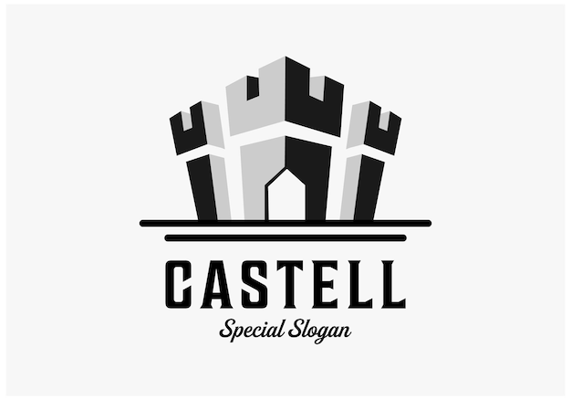 Simple castle logo design inspirations
