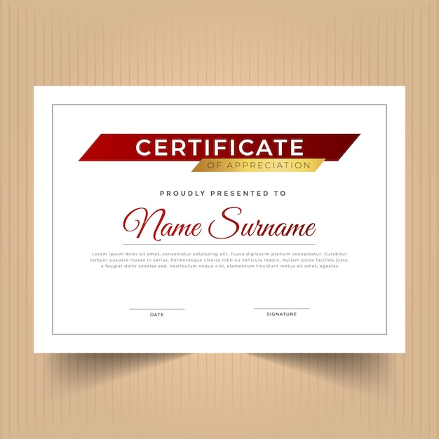 Simple certificate diploma