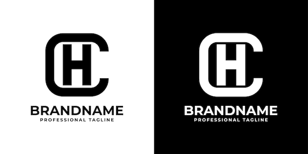 Simple CH or HC Monogram Logo suitable for any business with CH or HC initial