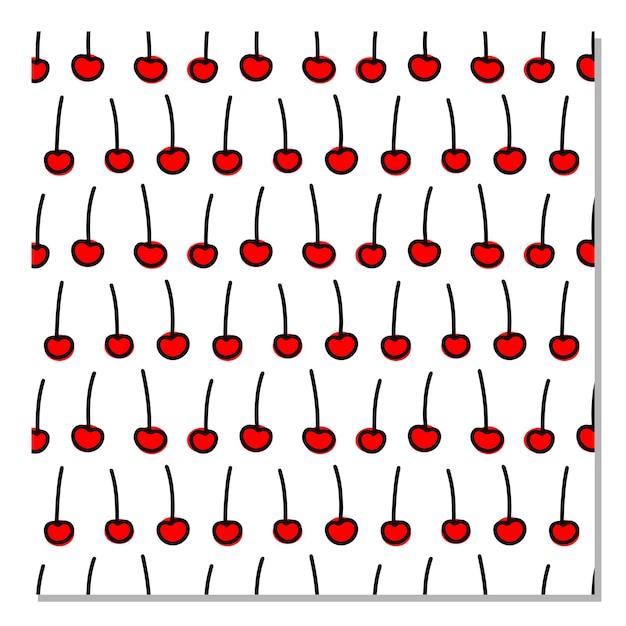 Простой векторный рисунок вишни