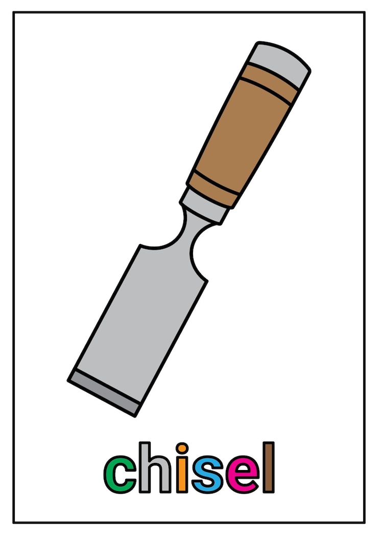 Vector simple chisel clipart
