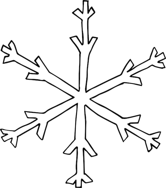 Vector simple christmas snowflake