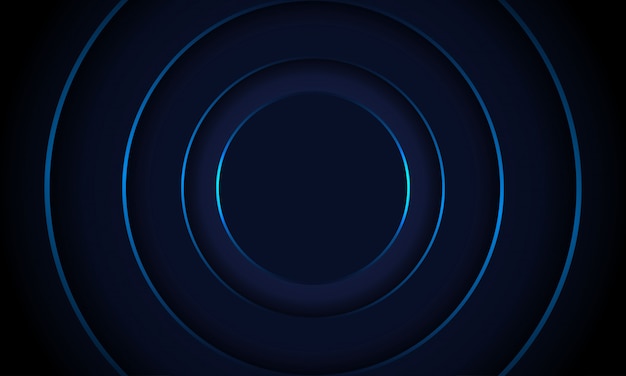 Cerchio semplice sfondo blu scuro
