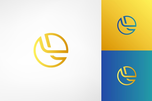 Simple circle L sun mono line logo Een elegant verfijnd maar volwassen logo