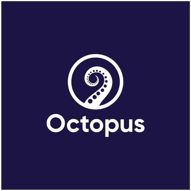 Simple circle octopus design template
