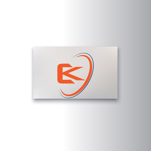 Vector simple ck text logo design