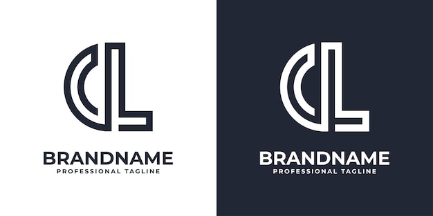 Vettore semplice logo monogramma cl adatto a qualsiasi attività commerciale con iniziale cl o lc