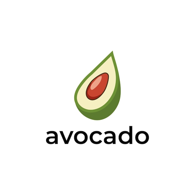 simple and clean avocado logo design avocado vector icon avocado vector illustration