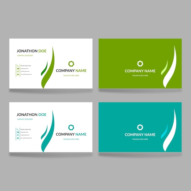 Simple clean business card design template