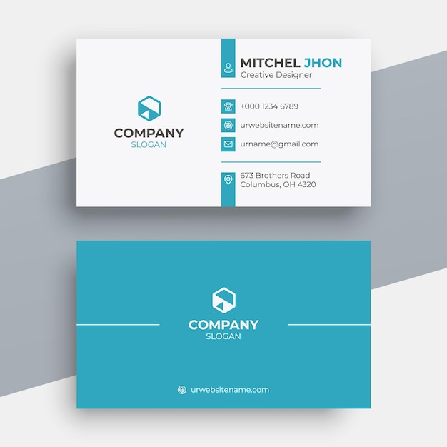 Simple and clean business card template