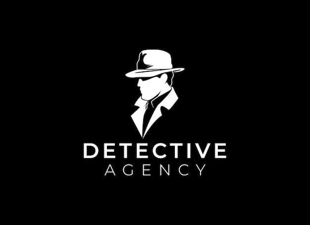 simple and clean detective logo design detectives theme logo