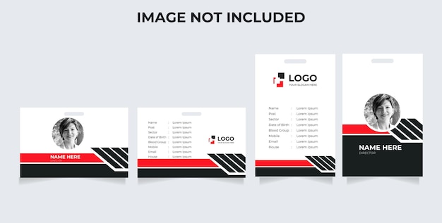 Modello di progettazione di tessera di identificazione dei dipendenti semplice e pulita