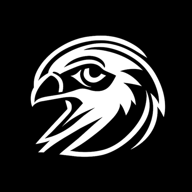 simple clean falcon logo vector illustration cartoon