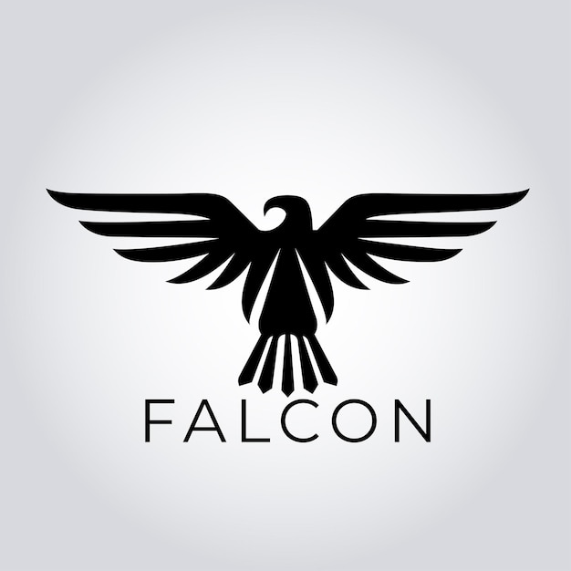 단순하고 깨한 Falcon Vector 로고는 다재다능하고 영향력 있는 브랜딩을 위해