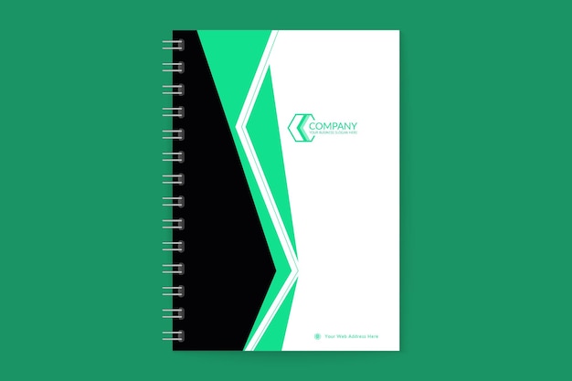 Simple and clean green notebook cover template