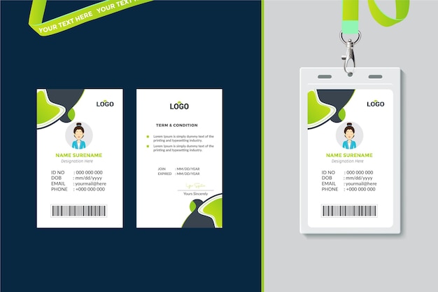 simple and clean id card design template