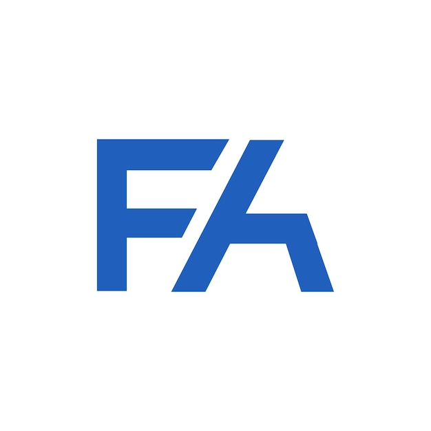 Simple clean initial fa icon logo