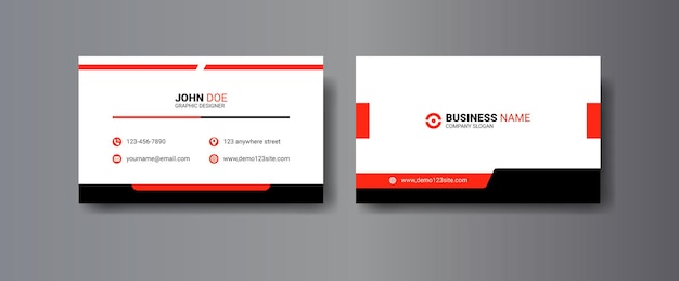 Simple clean modern business card template