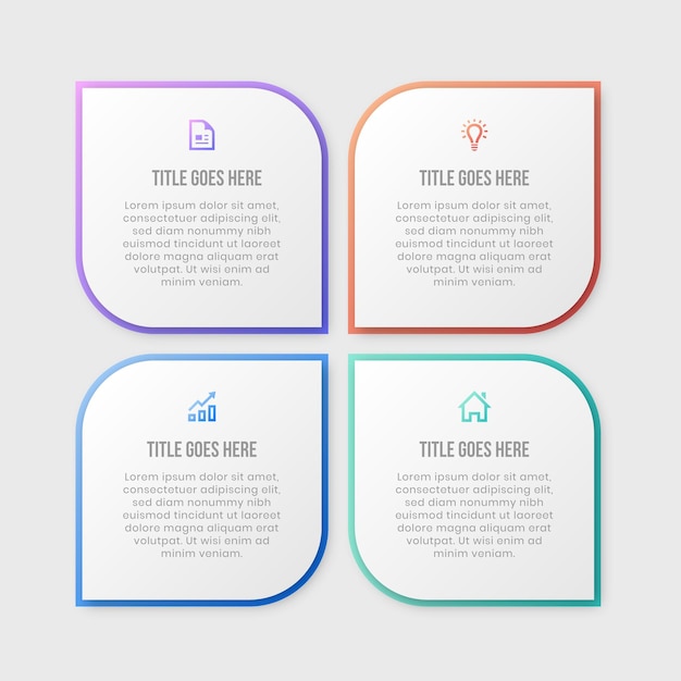 Vector simple and clean presentation business infographic design template with 4 bar of options