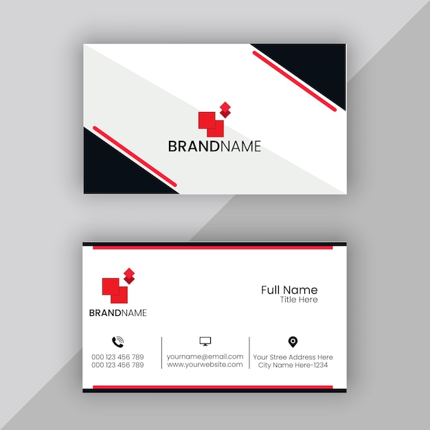 Simple clean professional business card template