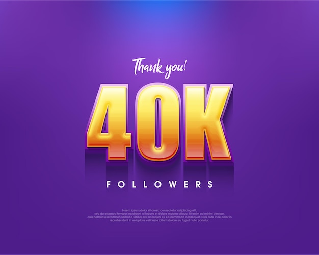 Simple and clean thank you design for 40k followers