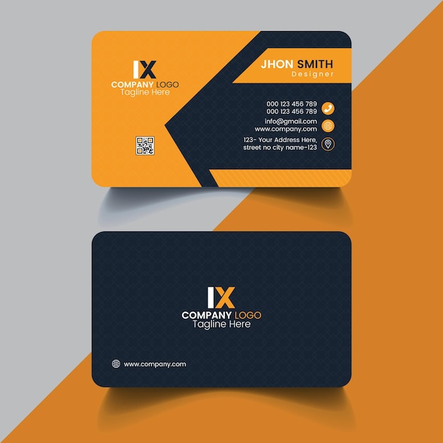 simple and clean yellow business card design for you