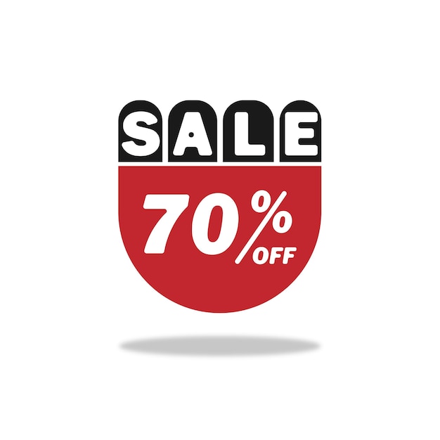 simple and clear label tag promotion sale 70 percent off