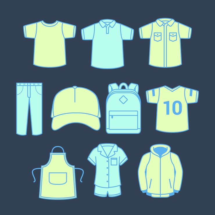 Vector simple clothing set