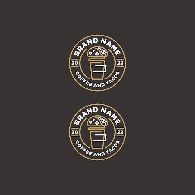 Simple coffee and tacos logo