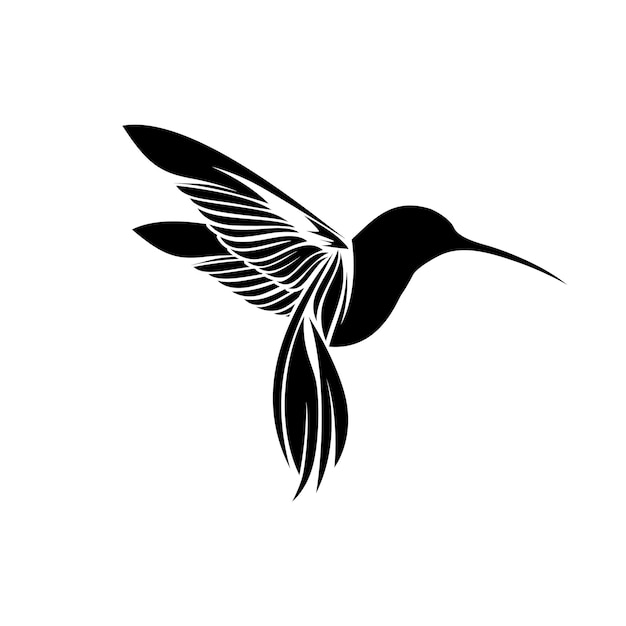 Vector simple colibri hummingbird symbol concept