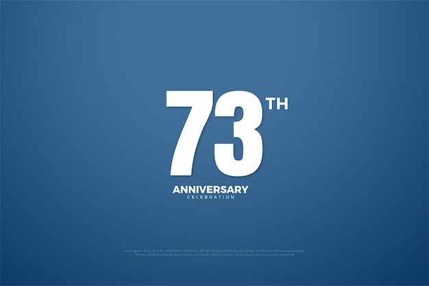 Vector simple color combination for 73rd anniversary