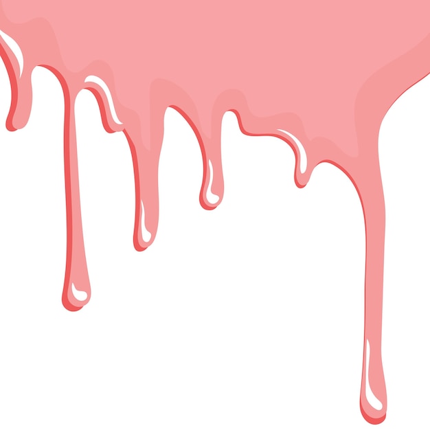 Vector simple colored pink and white poster with pink streams spots that smoothly flow like drops