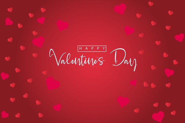 Simple colorful valentines day background design premium vector