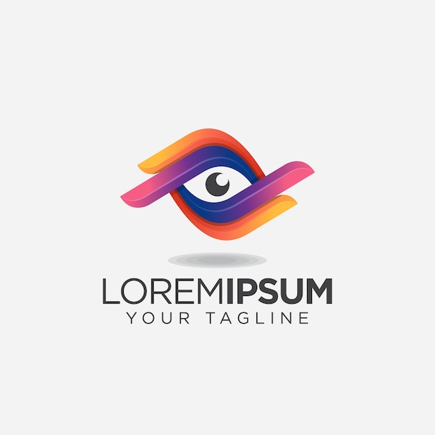 Logo semplice occhio colorato