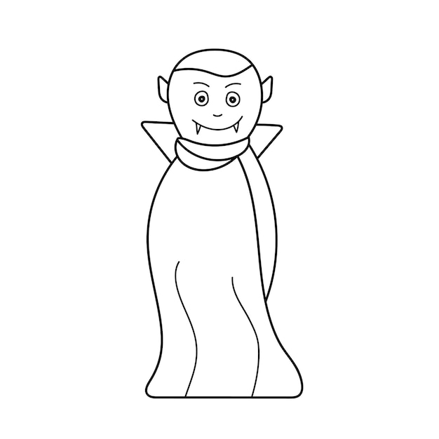 Simple coloring page coloring page  vampire dracula