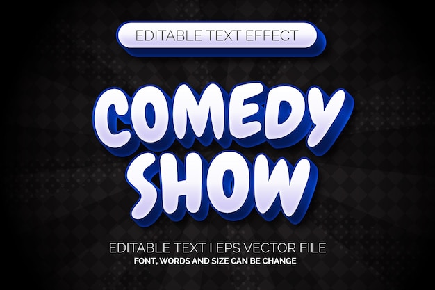 simple comedy show style text effects