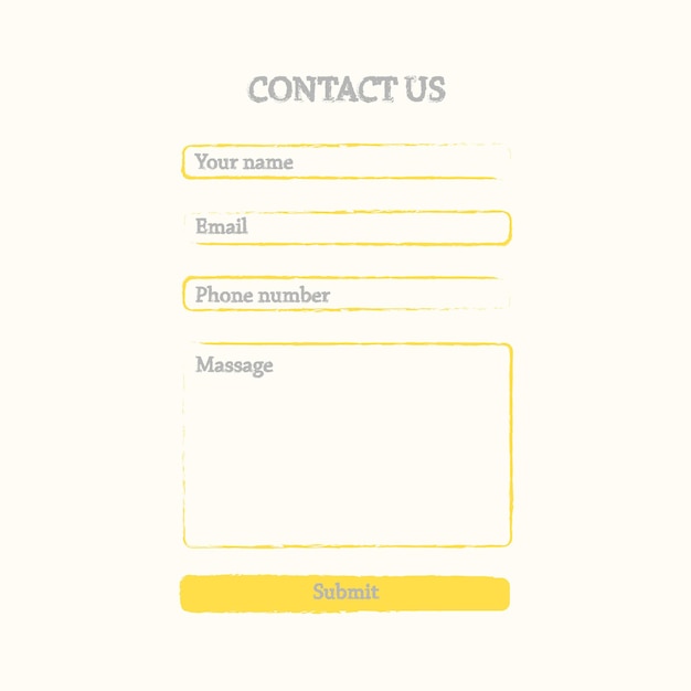 Vector simple contact us formvector illustration